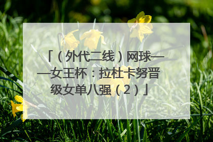 （外代二线）网球——女王杯：拉杜卡努晋级女单八强（2）