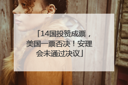 14国投赞成票，美国一票否决！安理会未通过决议