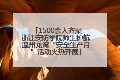 1500余人齐聚 浙江安防学院师生护航温州龙湾“安全生产月”活动火热开展