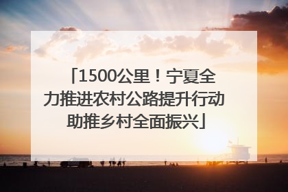 1500公里！宁夏全力推进农村公路提升行动 助推乡村全面振兴