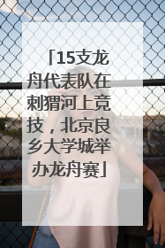 15支龙舟代表队在刺猬河上竞技，北京良乡大学城举办龙舟赛