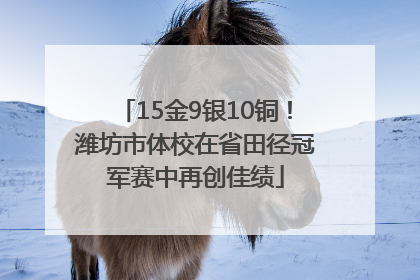 15金9银10铜！潍坊市体校在省田径冠军赛中再创佳绩