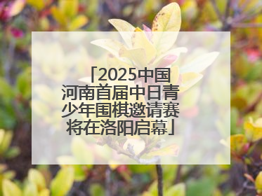 2025中国河南首届中日青少年围棋邀请赛将在洛阳启幕