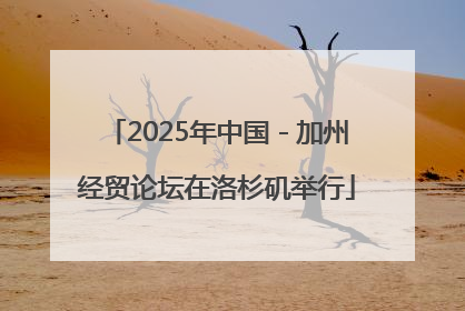 2025年中国－加州经贸论坛在洛杉矶举行