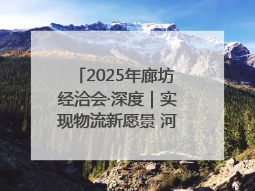2025年廊坊经洽会·深度｜实现物流新愿景 河北再出发