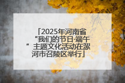 2025年河南省“我们的节日·端午”主题文化活动在漯河市召陵区举行