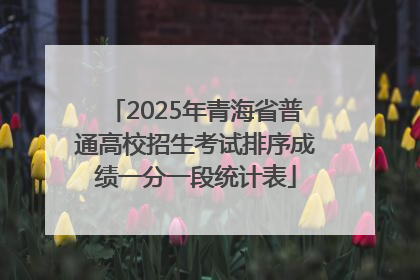 2025年青海省普通高校招生考试排序成绩一分一段统计表