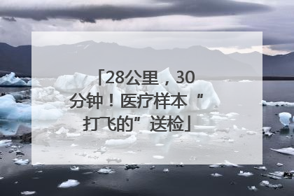 28公里，30分钟！医疗样本“打飞的”送检