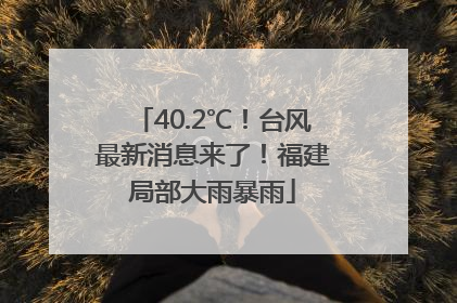 40.2℃！台风最新消息来了！福建局部大雨暴雨