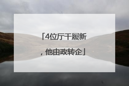 4位厅干履新，他由政转企