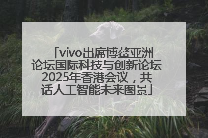 vivo出席博鳌亚洲论坛国际科技与创新论坛2025年香港会议，共话人工智能未来图景